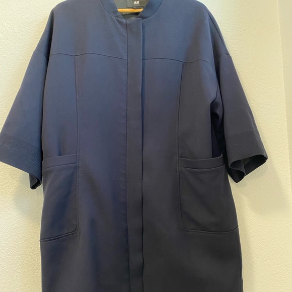 H & M Navy Quarter Length Sleeve Jacket - Picture 8 of 13